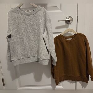 Bundle - Brown And Grey Crewneck Sweatshirts - 5T